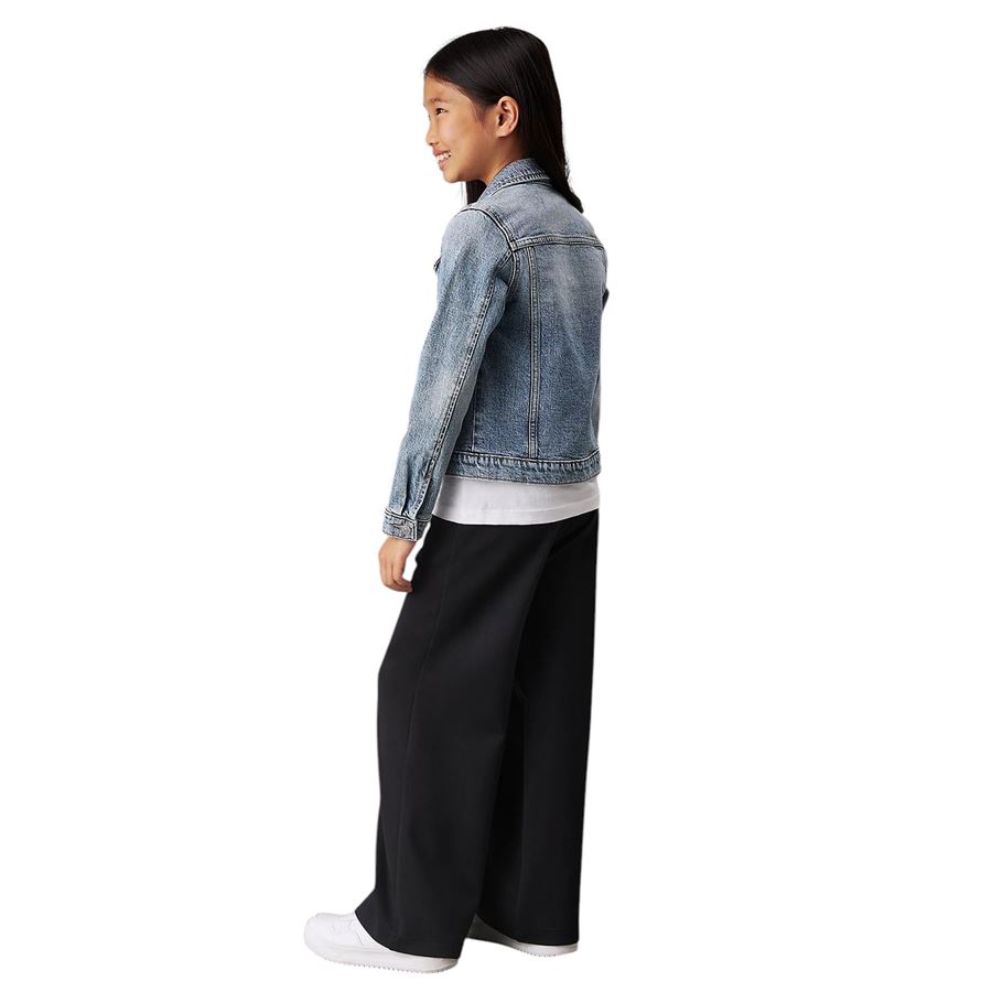 Pantaloni da bambina a gamba larga in twill Milano Calvin Klein | CKIG0IG02780BEH